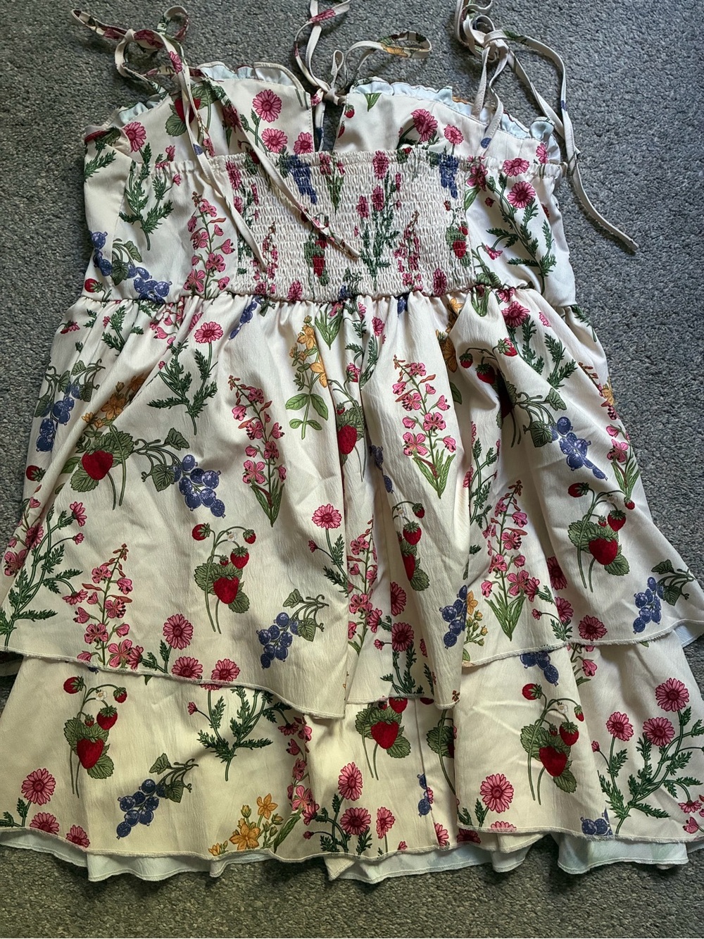 NWOT Cider Strawberry Floral Mini Dress (2XL) - Picture 5 of 5